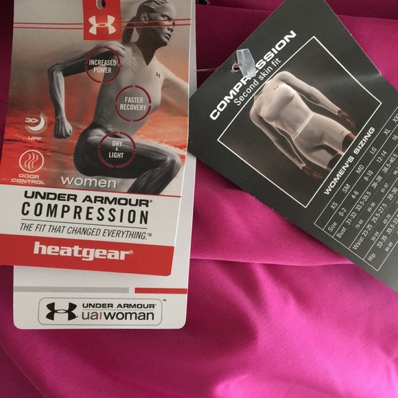 Under Armour pink compression fit Capri pants - Picture 4 of 6